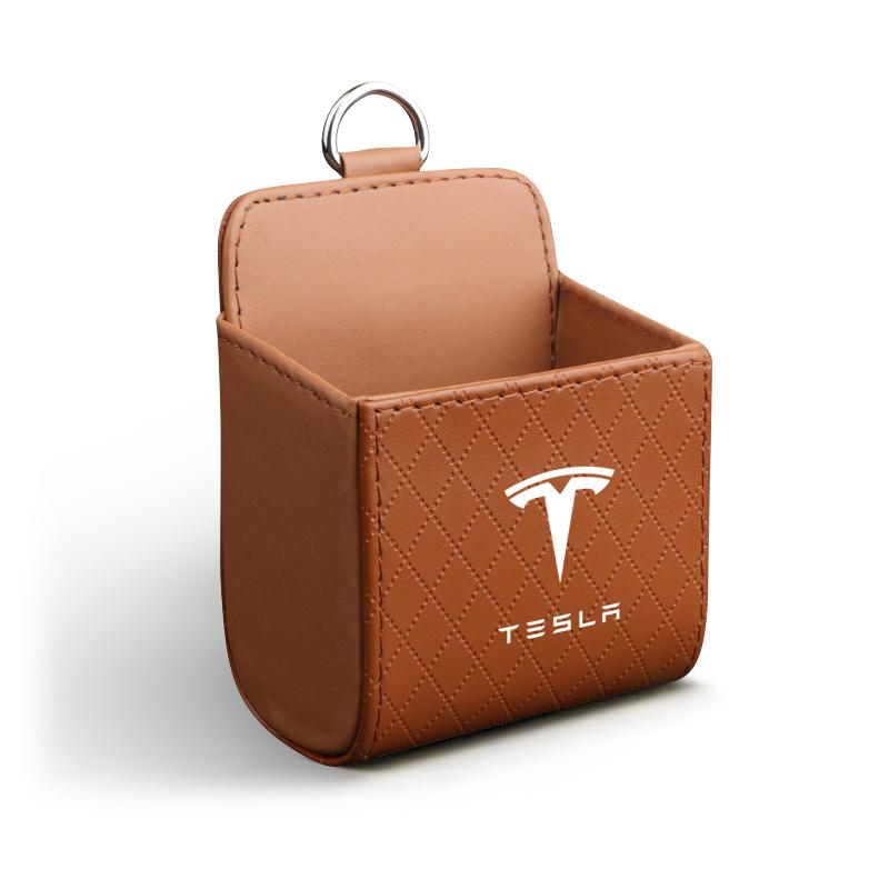 1Pcs Car Badge Air Outlet Storage Box Phone Glasses Organizer For Tesla Model 3 Model S Model X Model Y Roadster Bonina Coil