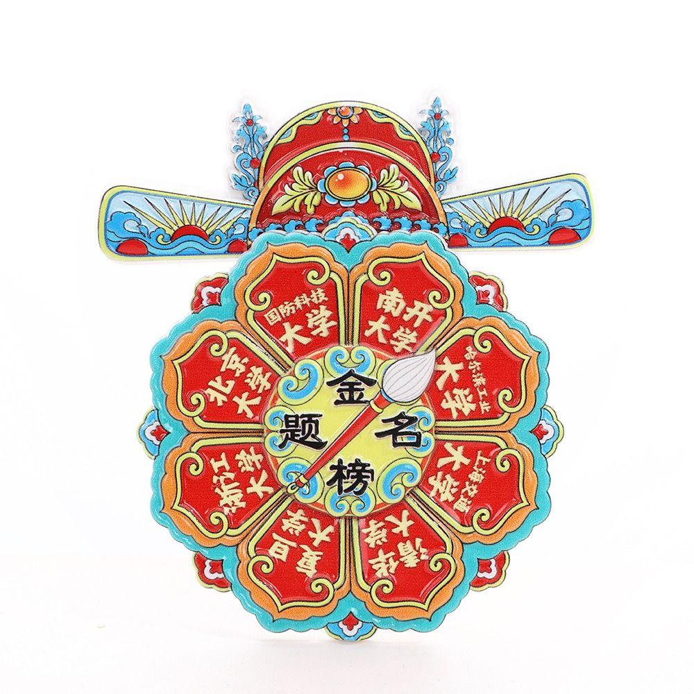 Rotatable New Year Magnetic Sticker Cartoon Reusable Lucky Cat Fridge Magnets Blessing Festive Refrigerator Decorative Magnet