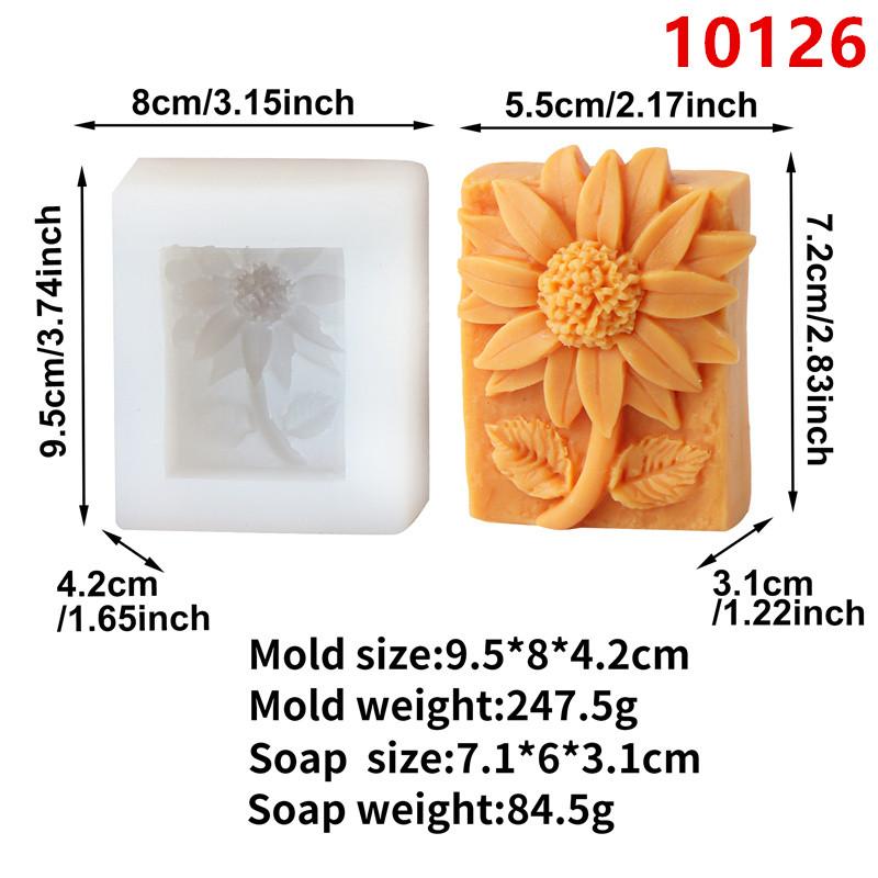 3D Sunflower Small Daisy Silicone Soap Mold DIY Flower Butterfly Gypsum Aromatherapy Home Decor Clay Resin Art Crafts