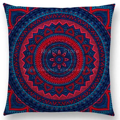 Hippie Mandala Boho Regenbogen Blumenmuster Dekor Überwurf Kissenbezug Sonne Mond Blumen Traum Fantasie Wunderschöner Kissenbezug Sofa