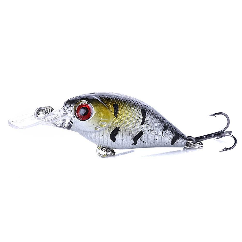 5cm 4.4g Micro Crankbait 10#Treble Hooks Wobbles Jerkbait Crank Fishing bass Gear Trolling Pike T5I1