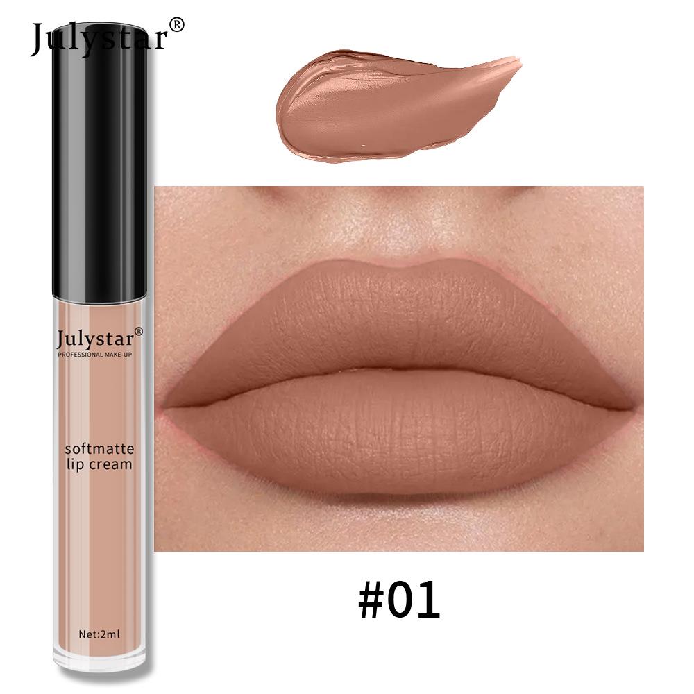 makeup matte lip glaze liquid lipstick women s velvet matte surface lasting non-stick cup lip gloss 2ml