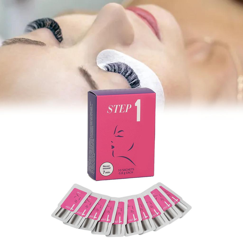 10 ks Natáčení řas Perm lepidlo Dlouhotrvající Zvedání řas Perm lepidlo pro kosmetický salon