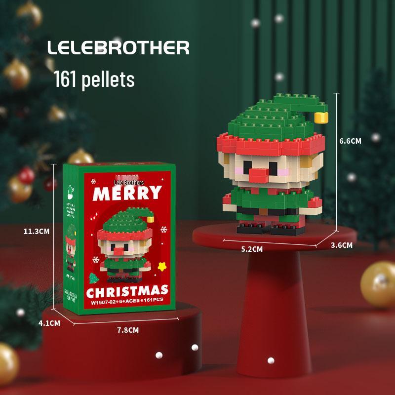 Christmas-Themed Lego-Compatible Building Blocks: Tree, Reindeer & Santa Set