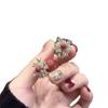Autumn/Winter Ankara Red Pearl Firework Stud Earrings: High-End Two-Way Luxury Festive Earrings for Women