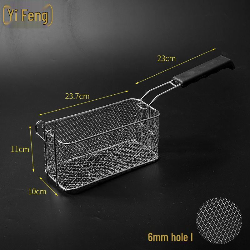 304 Stainless Steel Frying Basket for Electric Fryer - Oil Control, Thickened Design for Frying Skewers and French Fries
