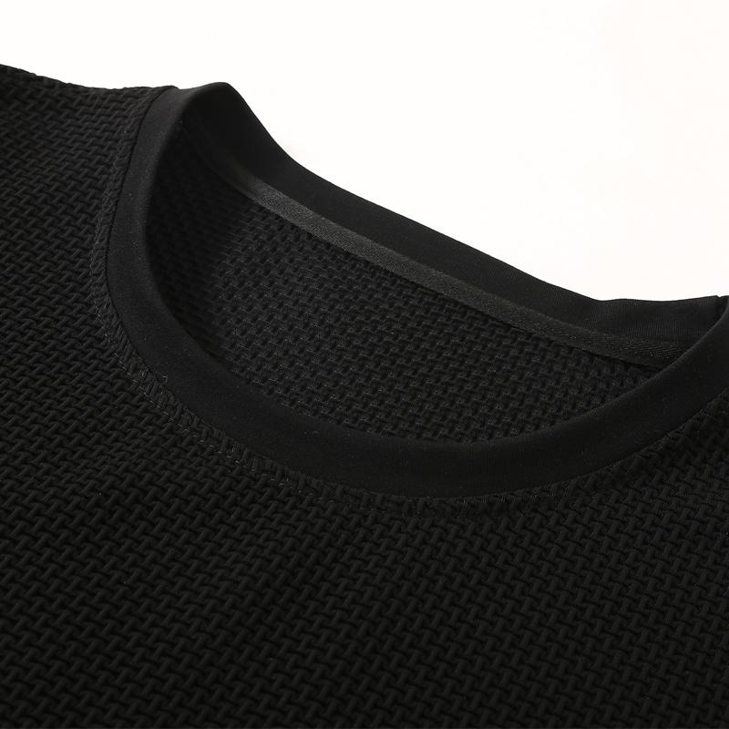 Men's Plus Size Waffle Knit Geometric Print T-Shirt – Casual Crew Neck Short Sleeve Tee (5XL-13XL)