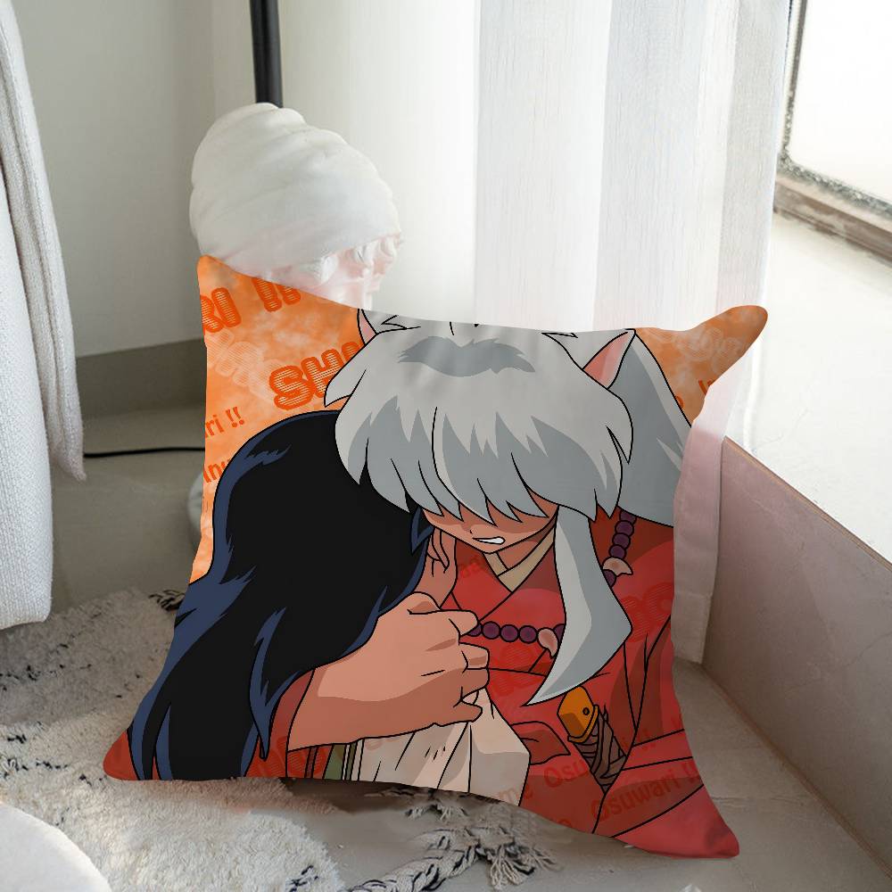 

InuY-Yasha Cartoon Animation Pillow Gift Home Office Decoration Pillow Bedroom Sofa Car Cushion CoverPillow Case 16x16Inch