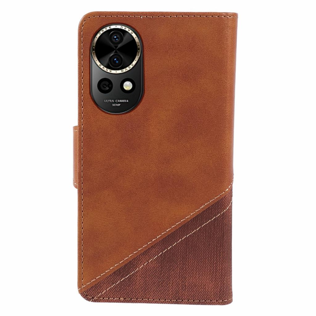 For Huawei Nova 12 Pro 5G/nova 12 Ultra 5G Cell Phone Case Splicing Crazy Horse Texture PU Leather Wallet Cover