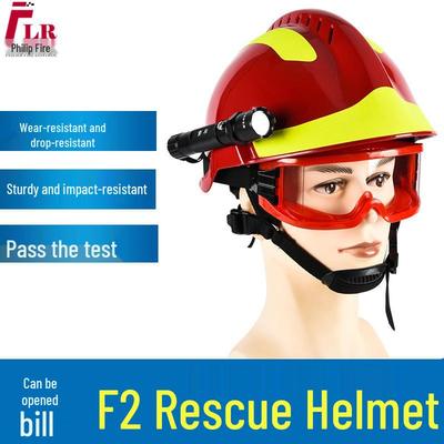 F2 European-Style Fire Rescue Safety Helmet with Goggles