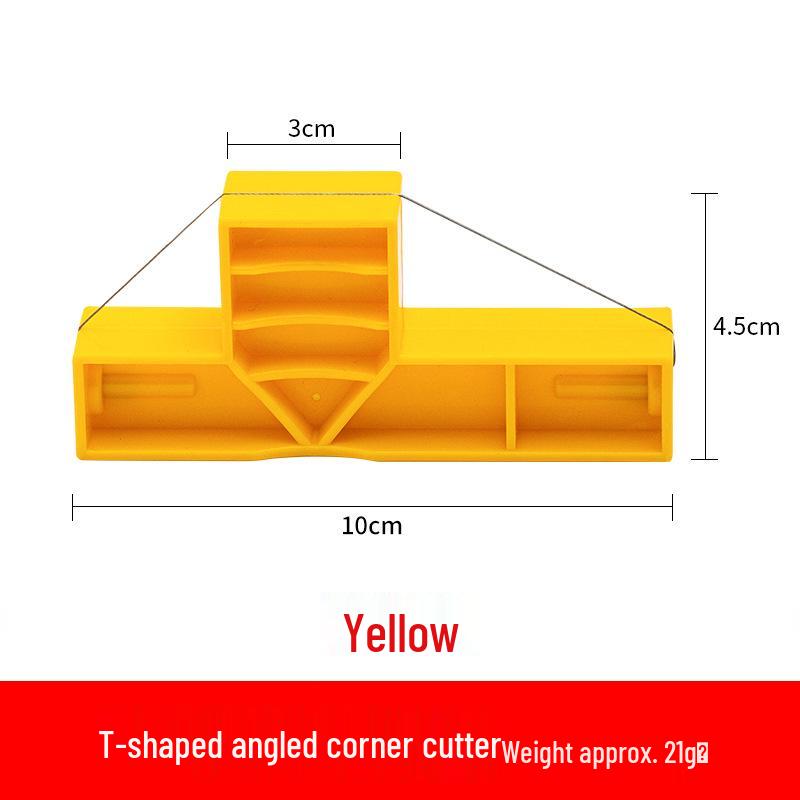 Pottery T-Bevel Angle Cutter with Plastic Handle & Stainless Steel Wire One Piece