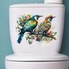 Self-adhesive Toilet Stickers Birds Flowers for Bathroom Toilet Seat Creative Home Wall Decor