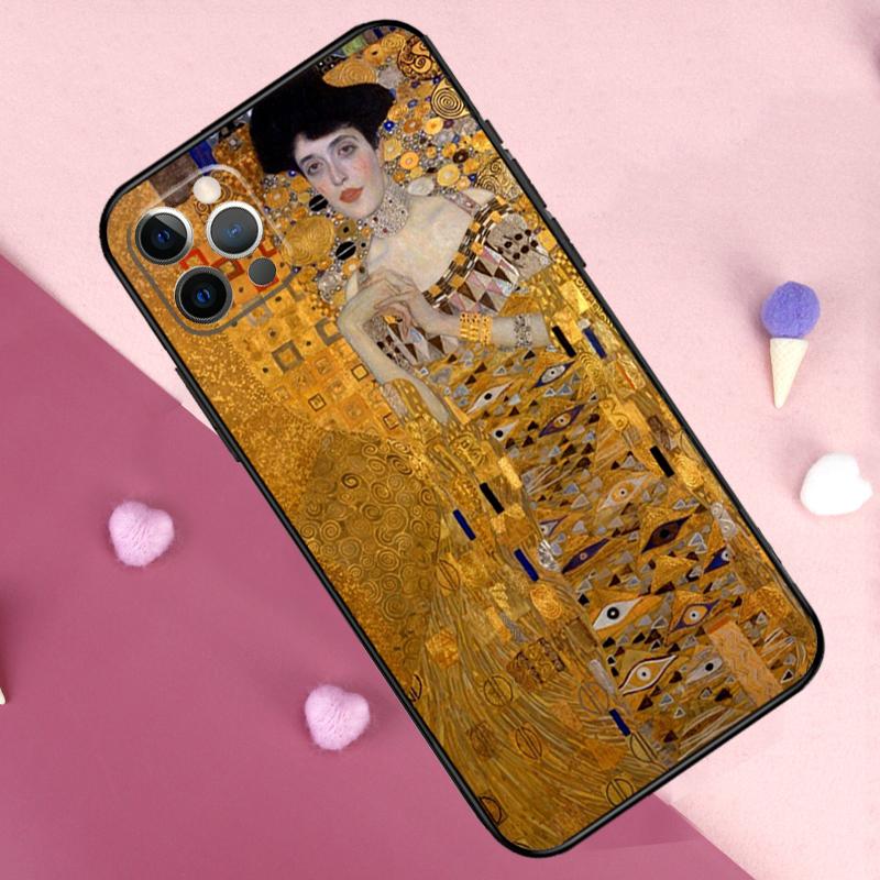 Kiss by Gustav Klimt Phone Case For iPhone 17 Pro Max 11 14 15 16 Pro Max Plus 12 13 Mini 17 Air 16e Back Cover
