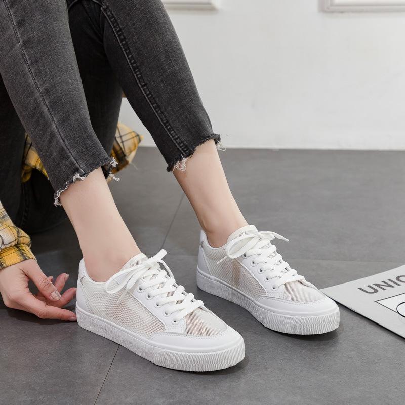 Women's Leather Shoes Fashion Flats Spring Summer Women Causal Sneakers Floral Breathable White Shoes High Quality Shoes Women20