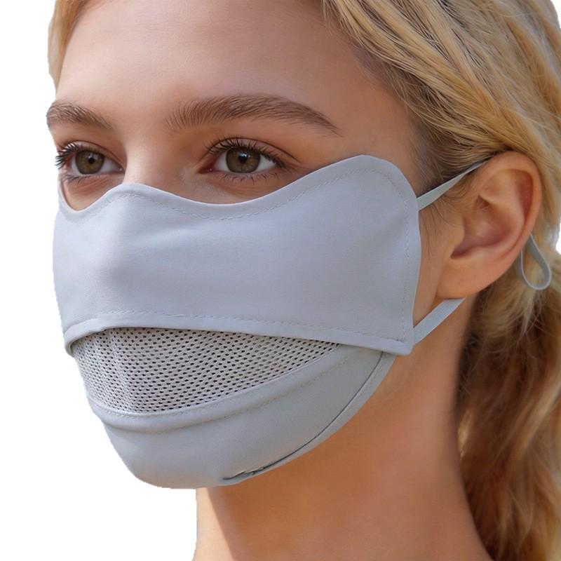 Women's Anti-UV Ice Silk Breathable 3D Face Cover Sunscreen Mask