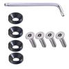 LOYELEY Car License Plate Anti-Theft Bolts Screws M6 License Frame Security Bolts (Black)
