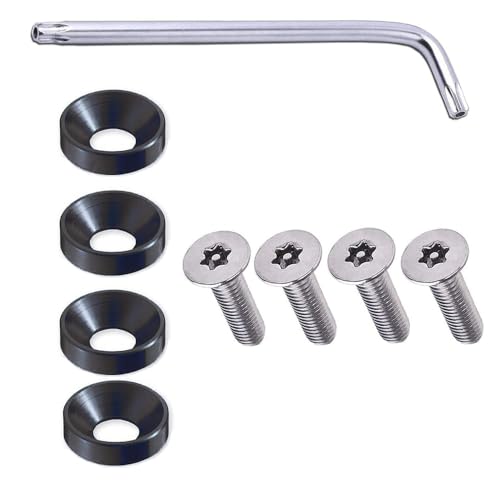 

LOYELEY Car License Plate Anti-Theft Bolts Screws M6 License Frame Security Bolts (Black) M6 x 20mm чёрный