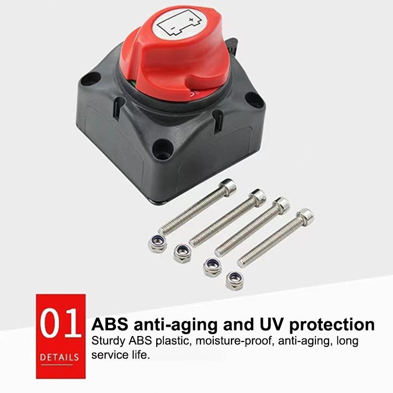 Batteritilkoblingskontakt Til Marine Båd Bil Batteri Afbryder 48V 24V 12V Afbryd 2 Positioner 2 Pin M10 275A