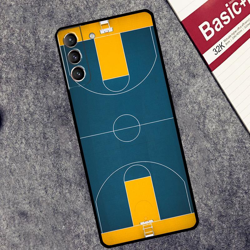 Basketball Court Diagram Case For Samsung Galaxy S25 S26 Ultra S20 S22 S23 S24 Ultra S21 Plus S10 S25 FE Cover Coque
