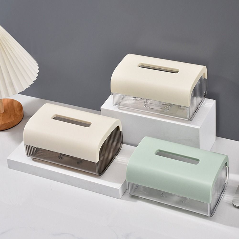 

Transparent Tissue Box Plastic Washcloth Organizer Wall Mounted Tissue Holder for Home