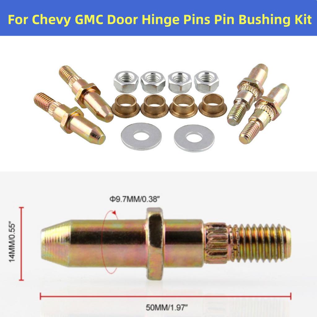 Hinge Repair Kit 19299324 For Chevrolet GMC Front Doors Hinge Pins Bushings Kit