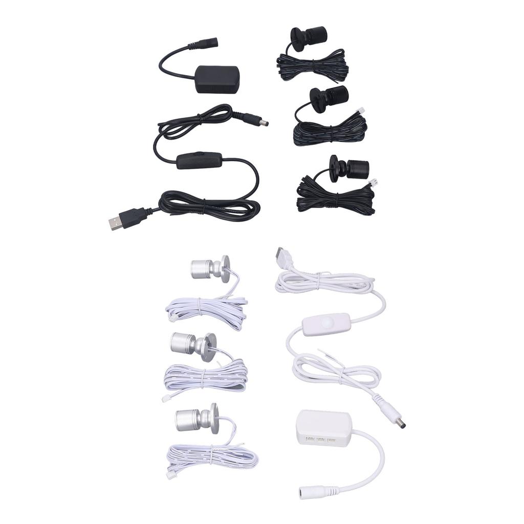  LED bodová světla 5V USB vitrínové osvětlení 1 až 3 stmívatelné světlo do malé skříňky na šperky C