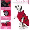 AOFITEE Dog Coat for Large Dogs, XXXL Dog Winter Jacket with Harness Built in, Turtleneck Cold Weather Coat for Extra Large Dogs, Reflective Pet