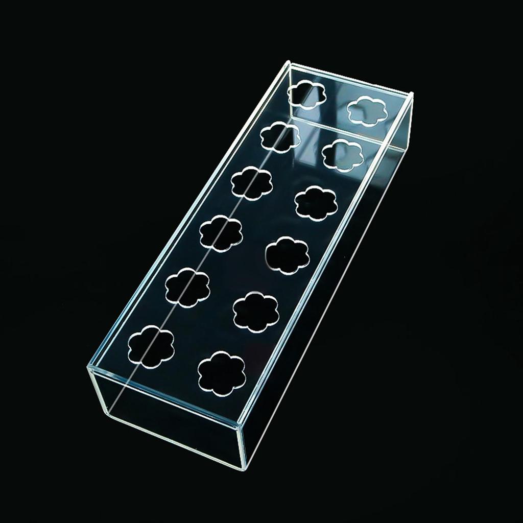 Rectangle Flower Vase Clear Acrylic Long Modern for Living Room Desktop