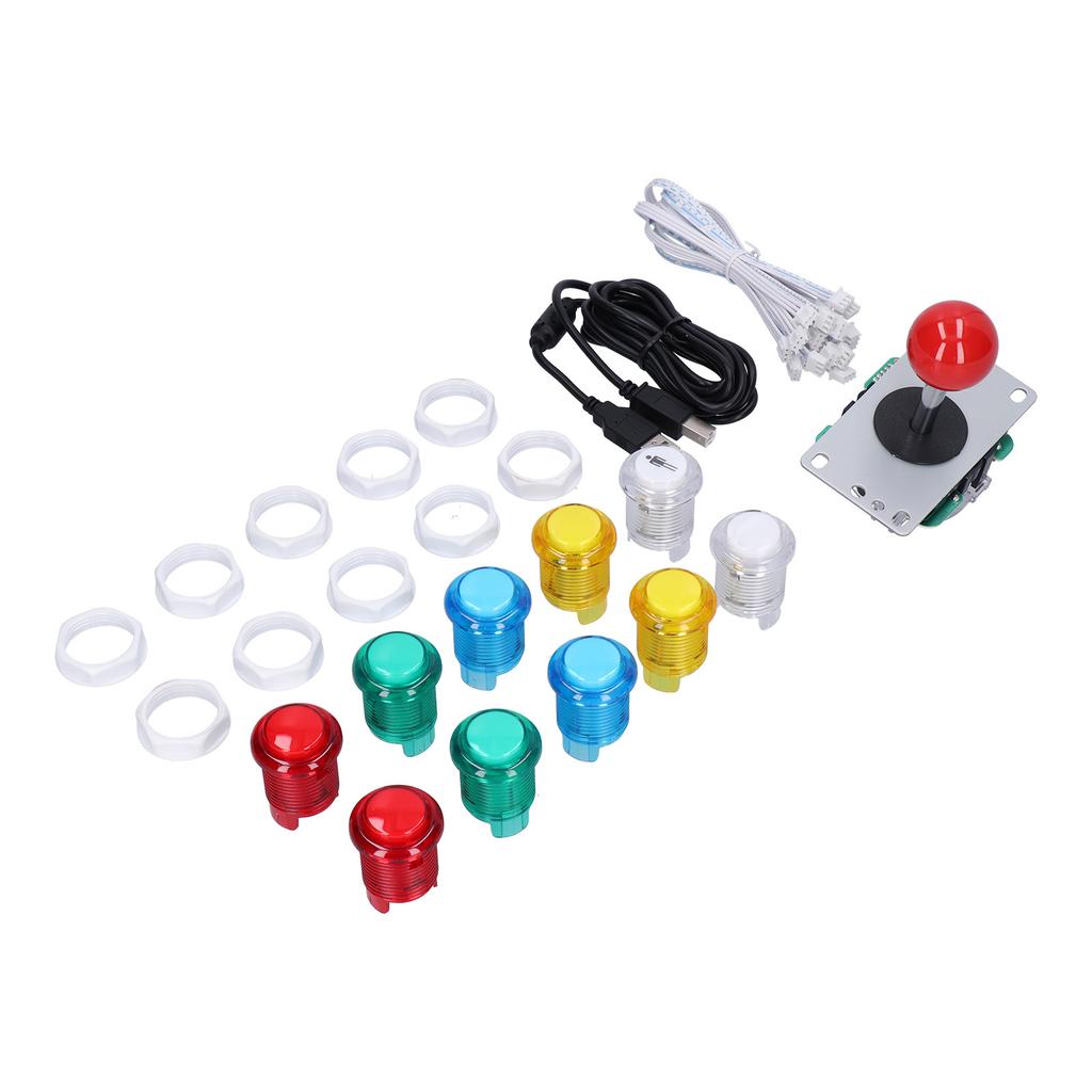 QM070912 Kit DIY Jogos de Arcade com Botões de Arcade LED Encoder Sem Atraso para Projetos DIY Raspberry Pi