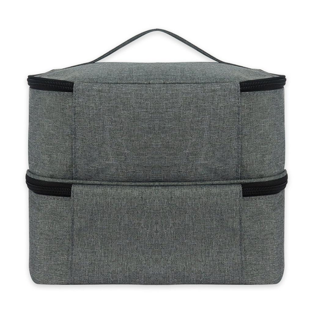 Nail Polish Organizer Double Layer Nail Polish Case for Nail Dryer Lamp Hold 30 Bottles 15ml 0.5 Fl.oz Portable Nail Storage Bag