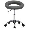 Vidaxl Swivel Dining Chair, Grey, Upholstered with Faux Leather