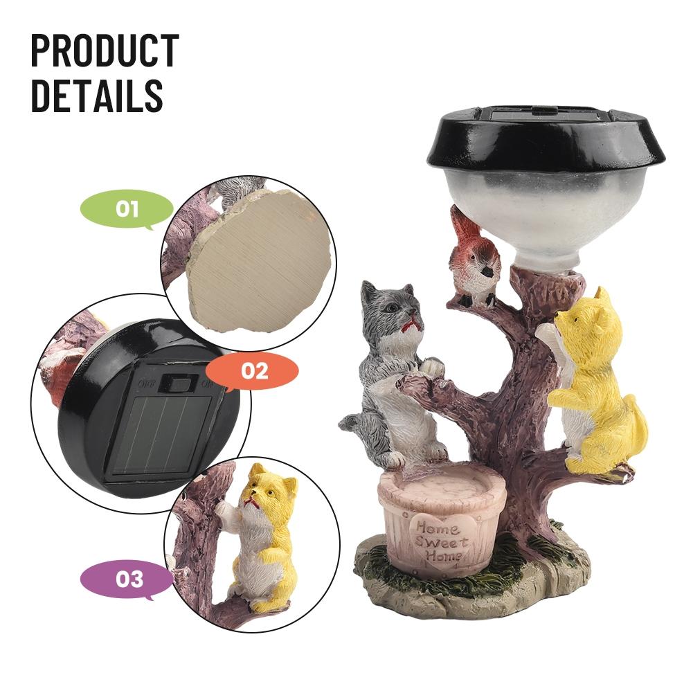 12*6*6cm Garden Decoration Animal Shaped Resin Solar