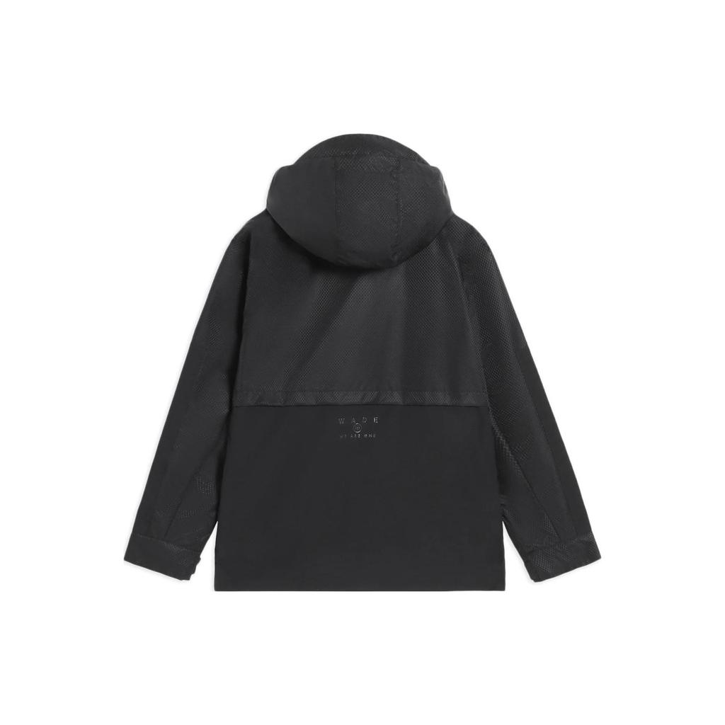 Li-Ning Wade Series Solid Color Three-Dimensional Cut Loose Sports Hooded Jacket Men Jacket Black AFDS061-1