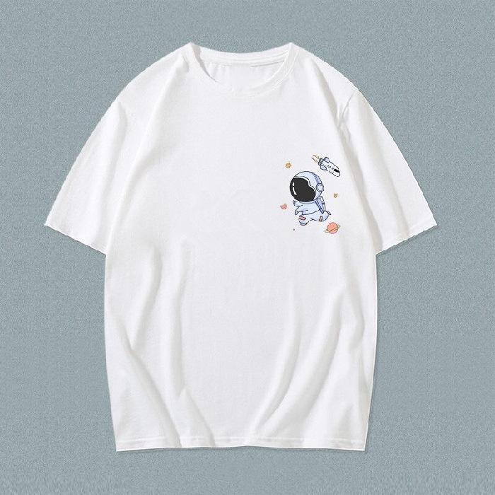 Couple clothing summer clothing new trend ins spring and summer loose Korean version short-sleeved T-shirt Hong Kong style student clothing