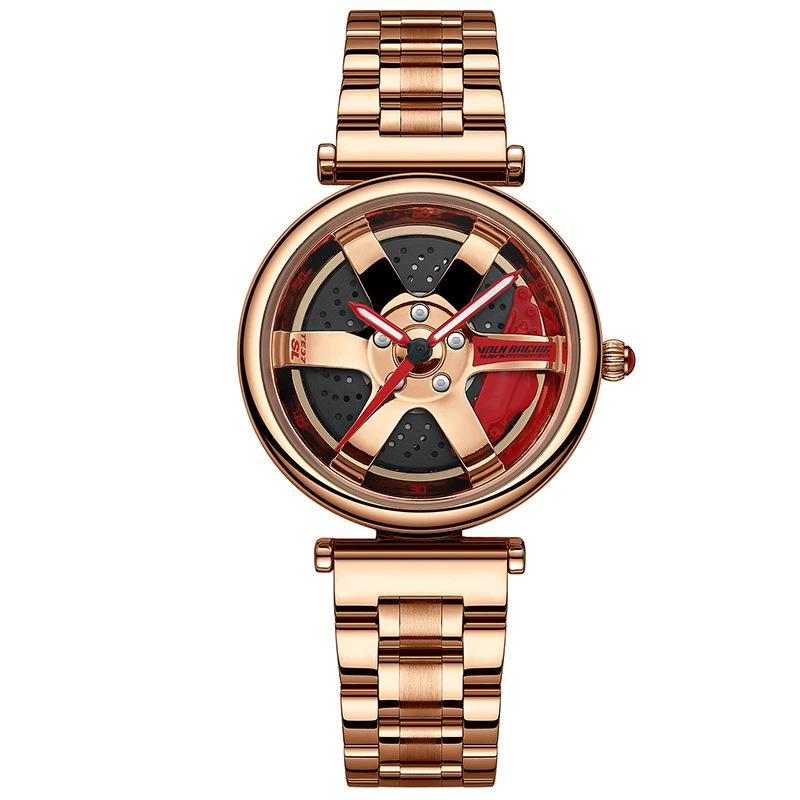 SVJ Women s Genuine TE37 Watch with Three-Dimensional Forged Car Wheel Dial (2021 BBS New)