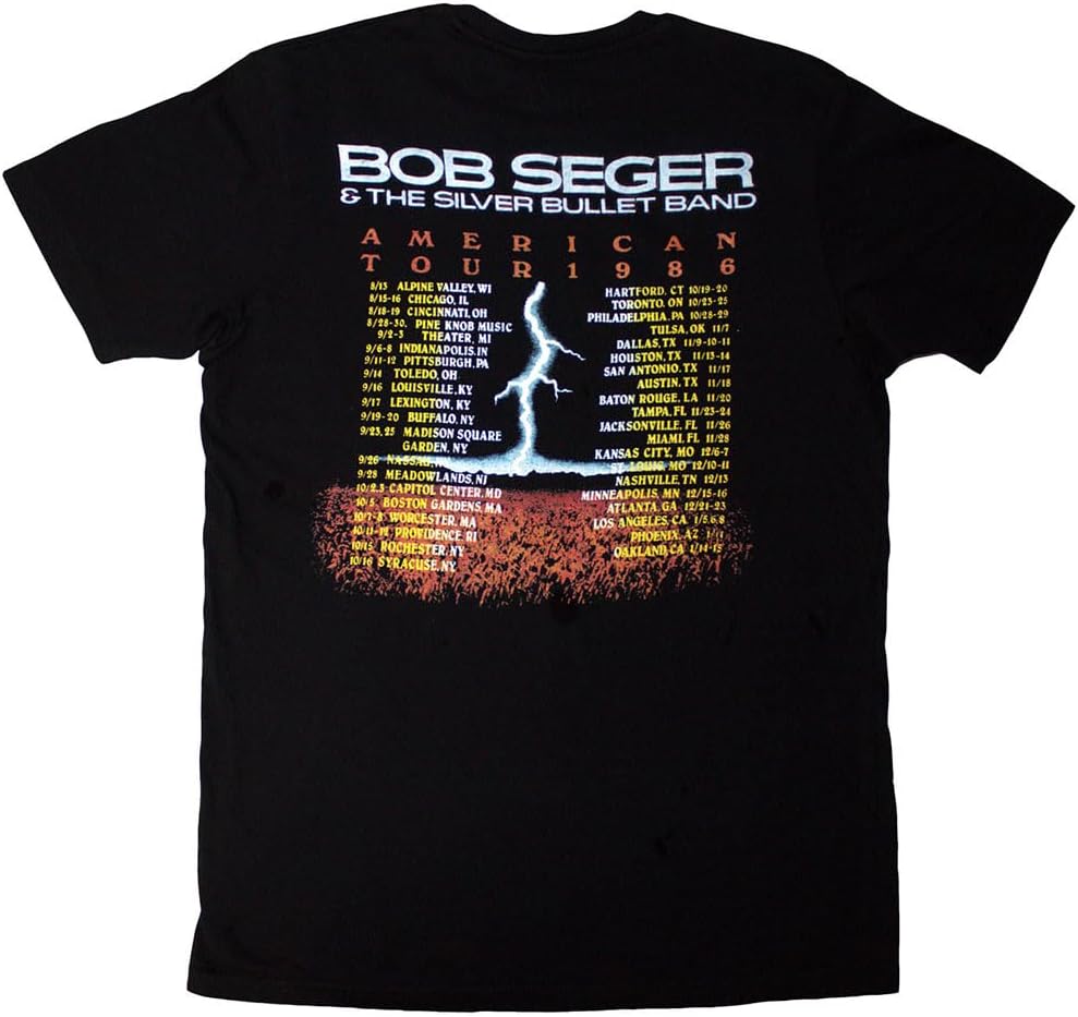 Мужская футболка Bob Seger & The Silver Bullet Band Тур 86 Черная S разноцветный