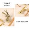 Retro Brass Cabinet Pull Single Hole Furniture Hardware Solid Deer Head Drawer Handle Home Decor Gold