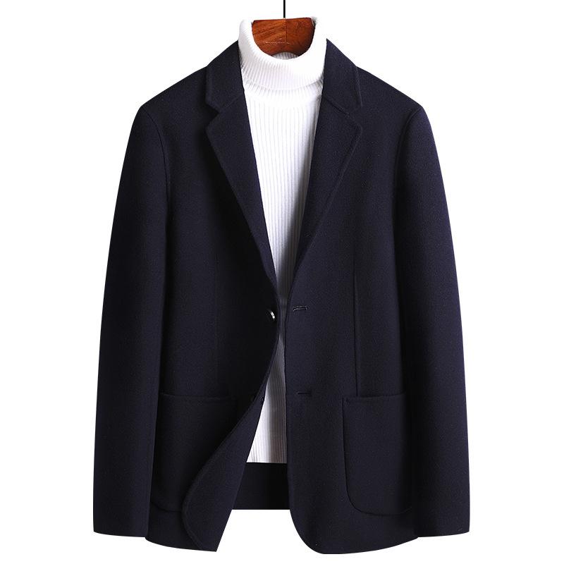 New Autumn and Winter Handmade Double-sided Woolen Suits, Men's Cashmere Small Suits, Nizi Suit Jackets, Men's Clothing