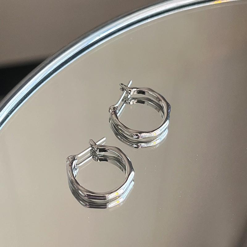 925 Sterling Silver Hoop Earrings: 2025 Modern Niche Design - Elegant & Luxurious for Women