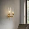 Nordische Luxus Glas- und Kupfer-Wandleuchte für Schlafzimmer oder Wohnzimmer