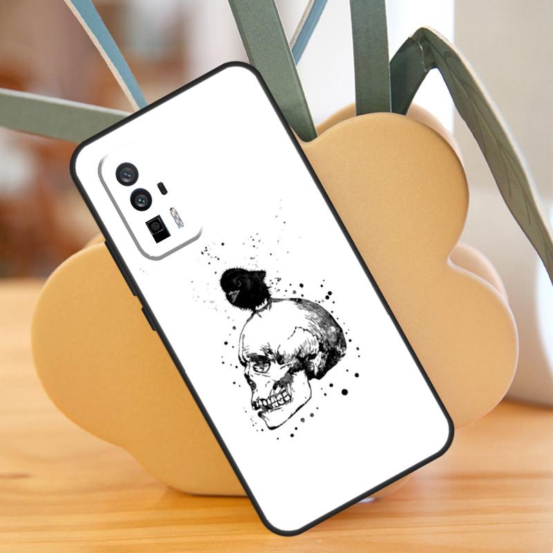 

Raven Skull Case For Xiaomi 14 13 Ultra 11T 12T 13T Pro 12 Lite POCO F6 F5 X6 M6 Pro X5 X3 F3 M5s Cover Mi 12 Pro