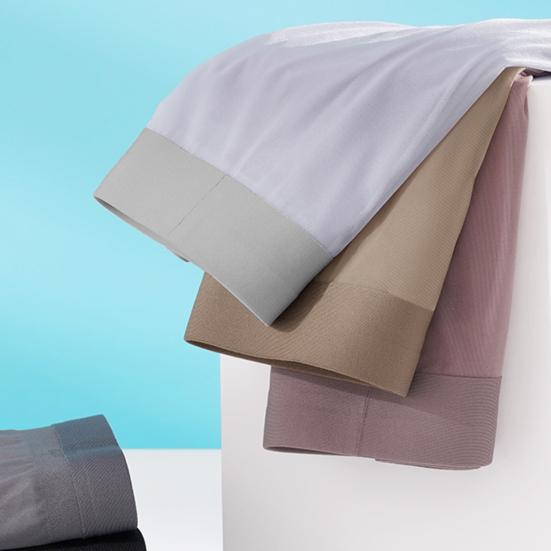 Herren Boxer Unterwäsche Elastisch Mittlere Taille Atmungsaktiv Slim Fit Shorts Slips Reine Farbe U-Konvex Design Ultra Dünn Nahtloses Netzgarn Panties Tägliche Kleidung