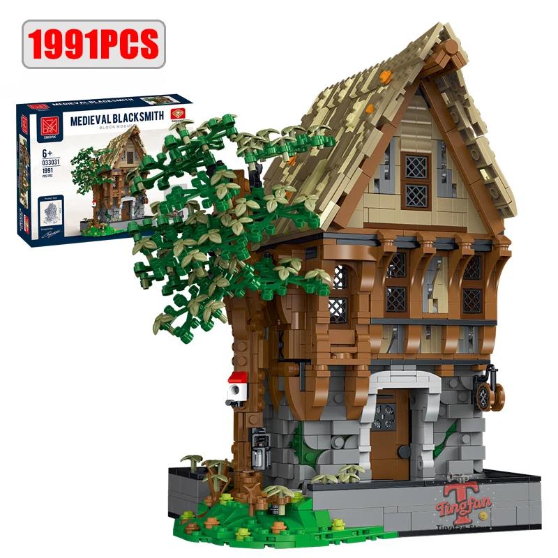Medieval Blacksmith Shops Models 21325 Building Blocks Bricks Streetview Modular City Architecture Set Kids Toys Boys Adult Gift