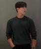 HERVINO Raglan Crew Neck Muscle Knit [Dark Green]