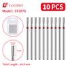 Cylindrical Bit Diamond Nail Drill Bit Set 10Pcs Nail Milling Cutters for Nail Surface Shaping Dead Skin Removal Fine Grinding Nail File Sets Home