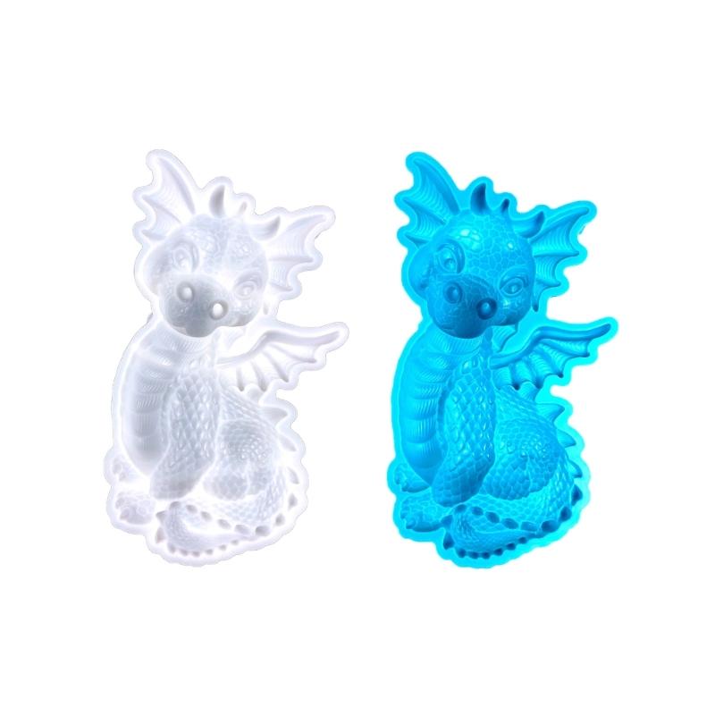 Cute Flying Dragon Shaped Silicone Molds DIY Epoxy Resin Molds Table Ornament Mould Candle Making Tool Easily To Clean
