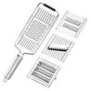 Stainless Steel Manual Vegetable Chopper/Slicer, Multifunctional, 3 Interchangeable Blades, Storage Container, 1 Count