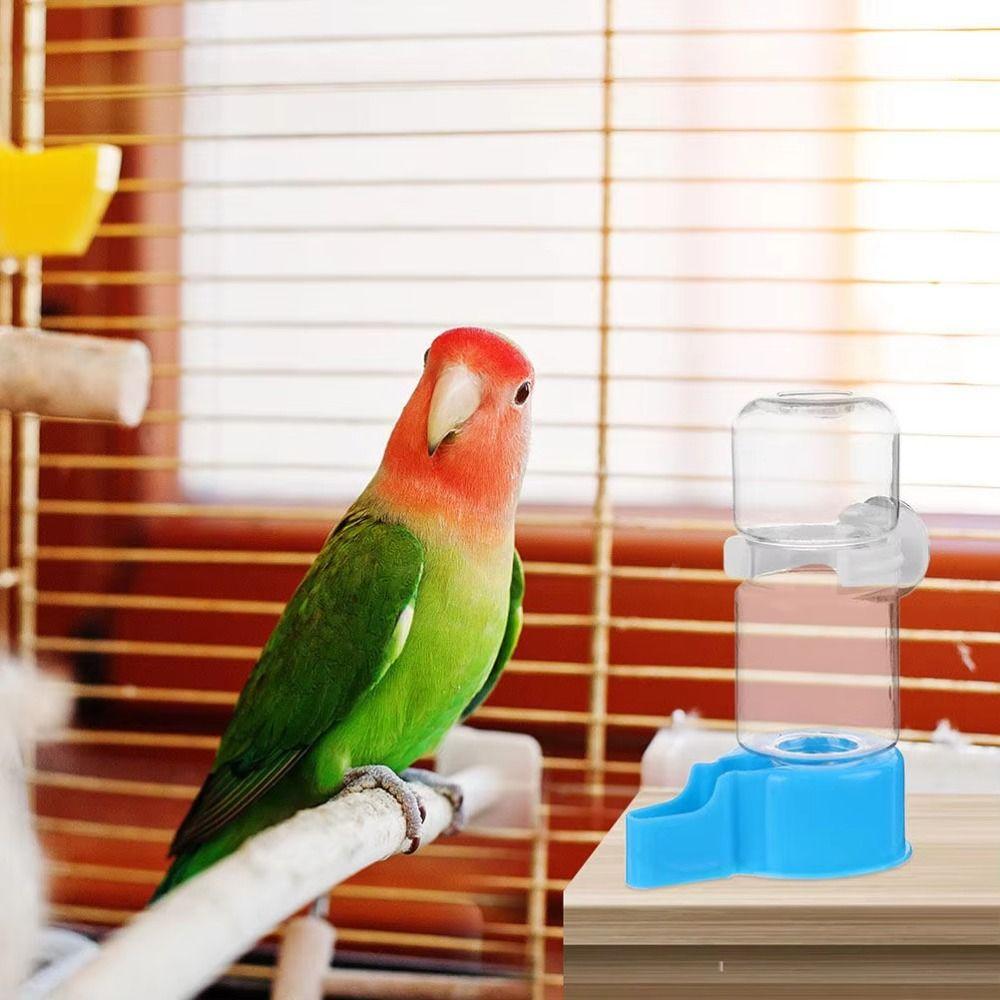 140ml Automatic Birds Drinker Transparent Large Capacity Automatic Feeder Leak-proof Hamster Bottle