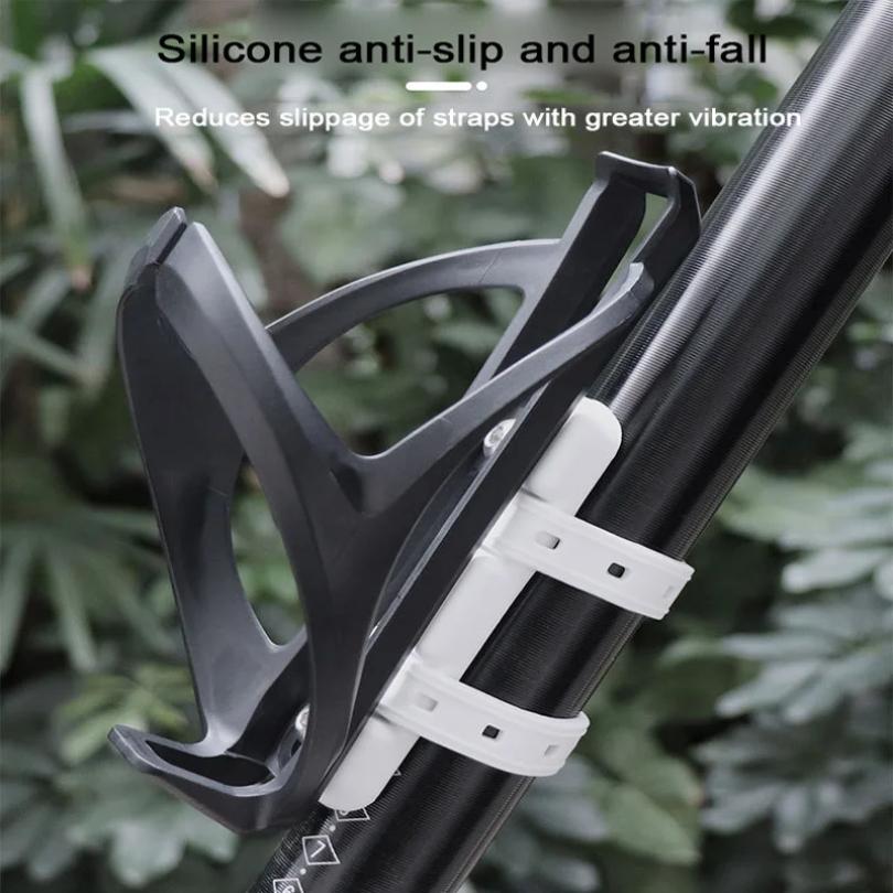 Cycling Bottle Holder Adapter Silicone Gel Road MTB Bottle Cage Conversion Base Without Hole Installation Fixing Bike Bottle