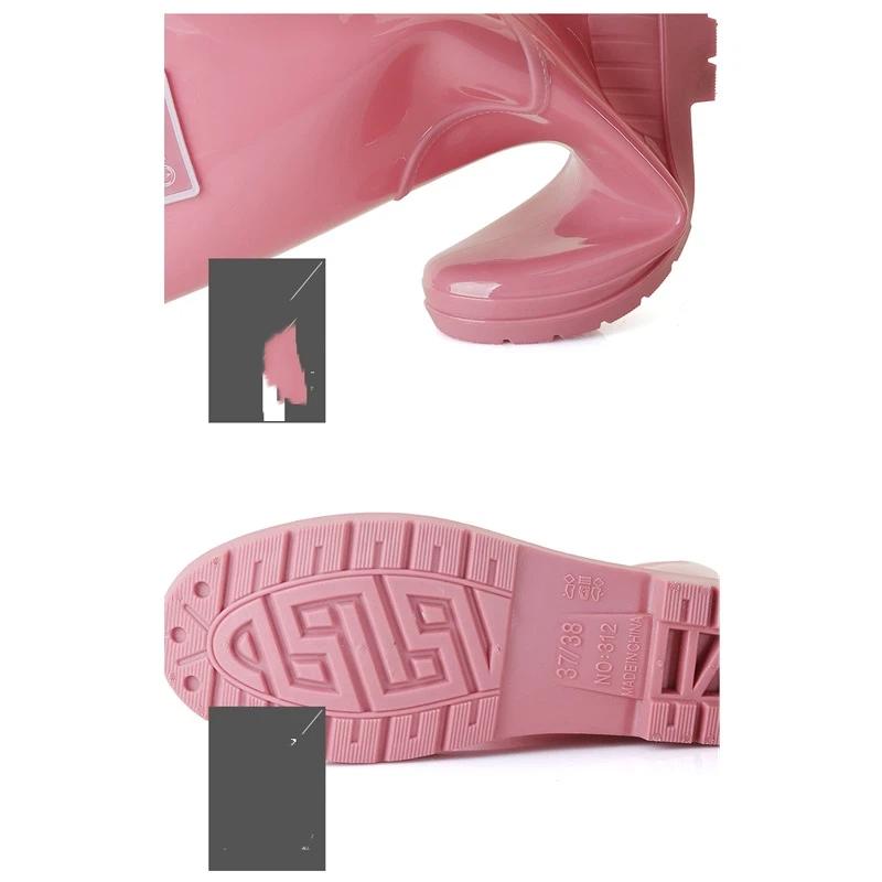 Botas de Lluvia Impermeables y Antideslizantes de Caña Alta para Mujer